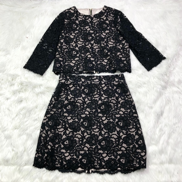kate spade Dresses & Skirts - NWT Kate Spade Black Lace Top Skirt Set!